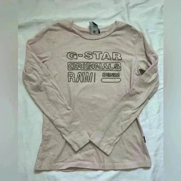 G-Star Other - G-Star Raw Kids Size 10 Long Sleeve Graphic Tee Pink